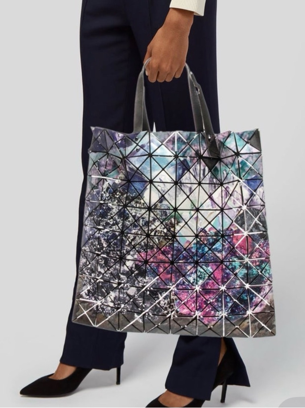ISSEY MIYAKE COSMIC PVC Bag in Multi-Color. GOOD CONDITION